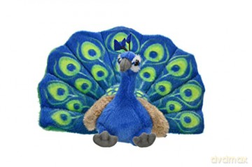 Wild Republic 13811 Peacock Plush, Cuddlekins Cuddly Soft Toys, Kids Gifts, 20 cm Mini