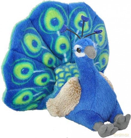 Wild Republic 13811 Peacock Plush, Cuddlekins Cuddly Soft Toys, Kids Gifts, 20 cm Mini