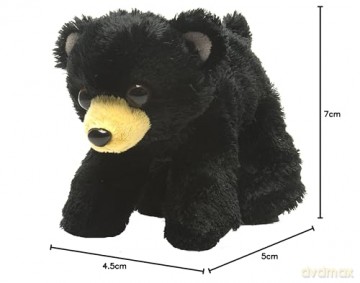 Wild Republic 16227, Black Bear Hugems Soft, Gifts for Kids, Cuddly Toy 18cm