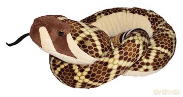 Wild Republic 16754 - Schlangesss, Plush Rattlesnake, 137 cm, brown, Western Diamondback