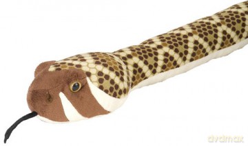 Wild Republic 16754 - Schlangesss, Plush Rattlesnake, 137 cm, brown, Western Diamondback