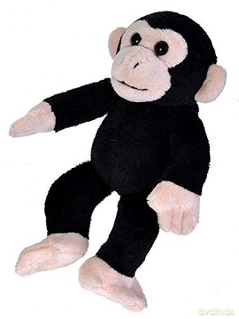 Wild Republic 18109 CK Lils Pan Chimpancé Pluszaks Pocketkins, Schwarz-beige