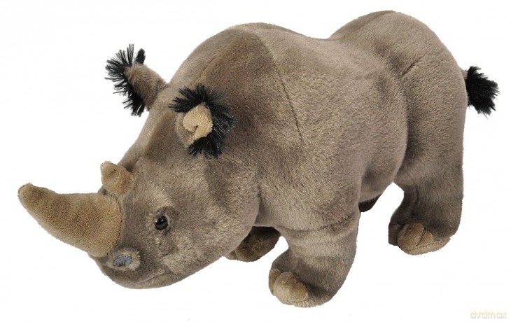 Wild Republic 18156 White Rhino Plush Soft, Cuddlekins Cuddly Toys, Gifts for Kids 30 cm, Brown