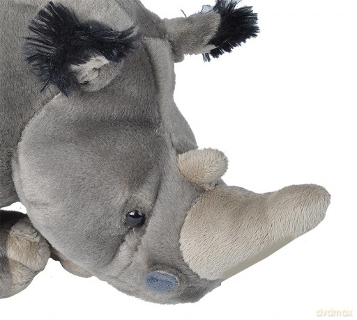 Wild Republic 18156 White Rhino Plush Soft, Cuddlekins Cuddly Toys, Gifts for Kids 30 cm, Brown