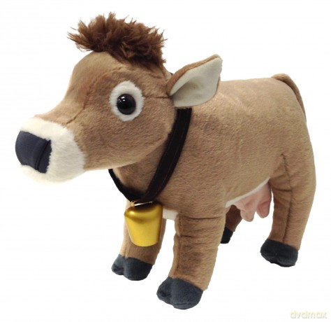 Wild Republic 18497 Vaca con Cencerro Pluszaks Plush Cow with Cowbell Soft, Cuddlekins Cuddly Toys, 30 cm, Brown