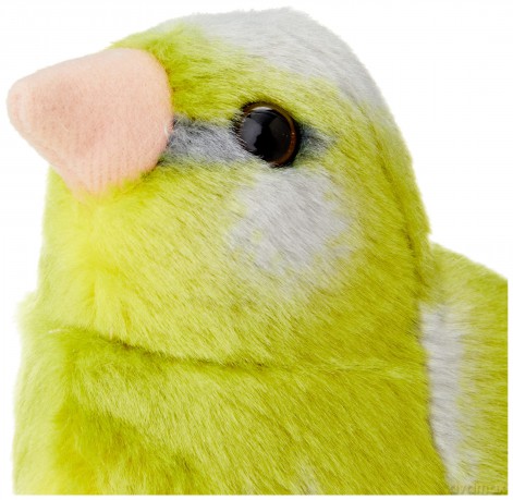 Wild Republic 19488 13-16 cm Greenfinch with Real Bird Calls Plush Toy, Yellow
