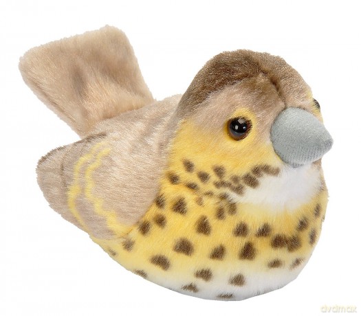 Wild Republic 19497 13-16 cm Song Thrush with Real Bird Calls Plush Toy
