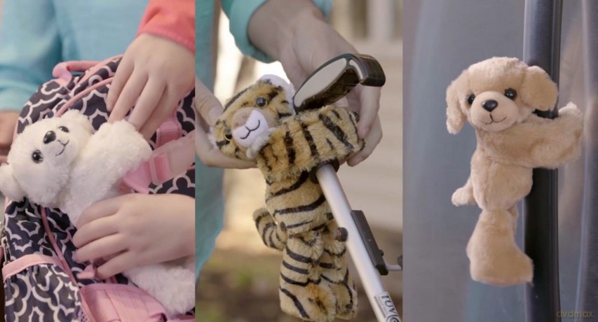 Wild Republic 19556 Huggers Soft Toy Slap Bracelet, Gifts for Kids, Wolf Plush Toy, 20 cm