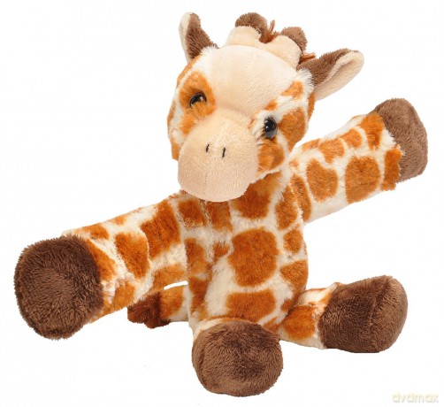 Wild Republic 19561 Huggers Soft Toy Slap Bracelet, Gifts for Kids, Giraffe Plush Toy 20 cm