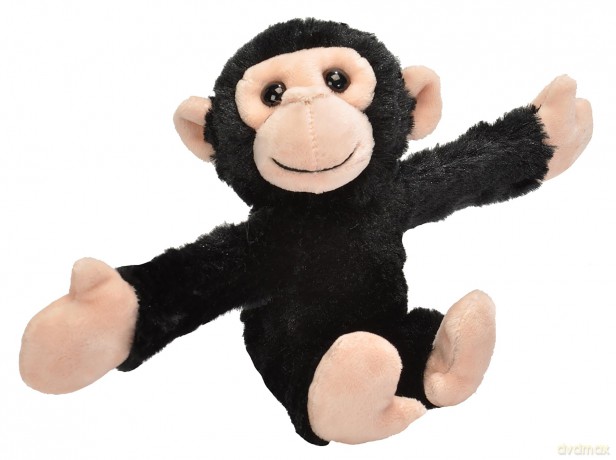 Wild Republic 19562 Huggers Soft Toy Slap Bracelet, Gifts for Kids, Chimp Plush Toy 20 cm, 8"