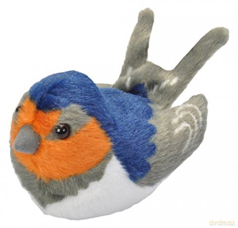 Wild Republic 19595 13-16 cm Barn Swallow with Real Bird Calls Plush Toy