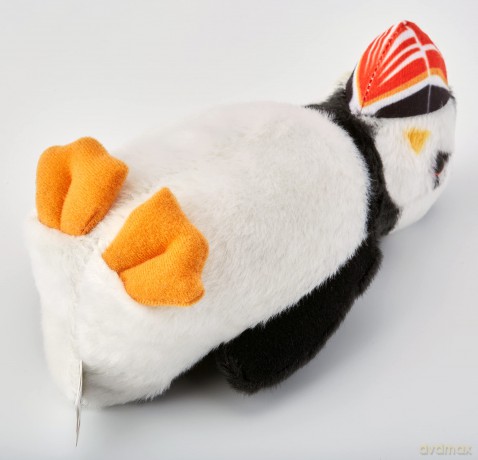 Wild Republic 19600 Frailecillo Atlántico Pluszaks Atlantic Puffin with Authentic Bird Sound, Soft Toy for Kids, 13cm, Black-White