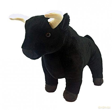 Wild Republic 20410 Spanish Bull, Soft, Cuddly Toy, Cuddlekins Mini, 30cm, Black