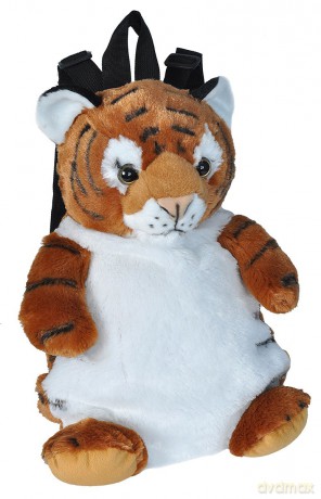 Wild Republic 20883 Backpack Tiger, Soft Integrated Rucksack, Cuddly Toy, 36 cm, Multi