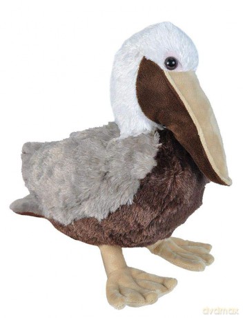 Wild Republic 21468 Pelican Plush Cuddlekins Cuddly Soft toys Kids Gifts, Brown/Grey, 30 cm