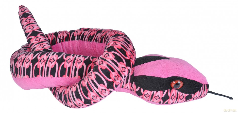 Wild Republic 22187 Pink, Plush Snake Links, Soft Toy, Gifts for Kids, 137 cm