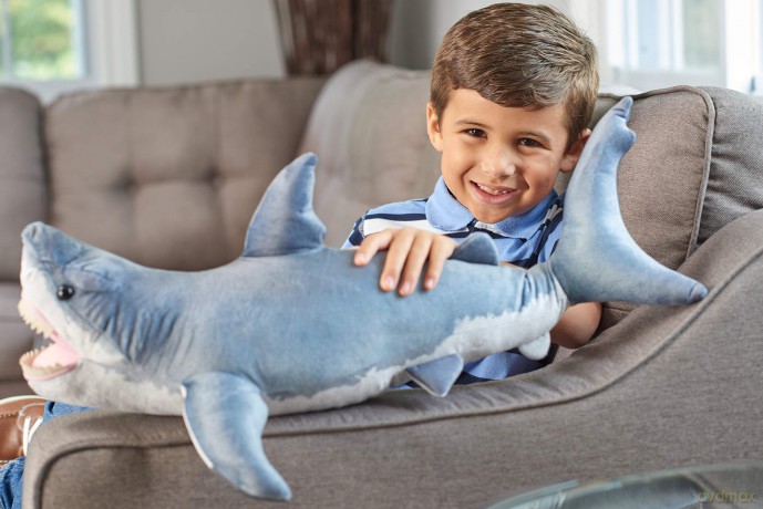 Wild Republic 22422 White Shark, Stuffed Animal, Plush Toy, Gifts for Kids, Living Ocean 24 Inches