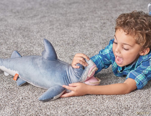 Wild Republic 22422 White Shark, Stuffed Animal, Plush Toy, Gifts for Kids, Living Ocean 24 Inches