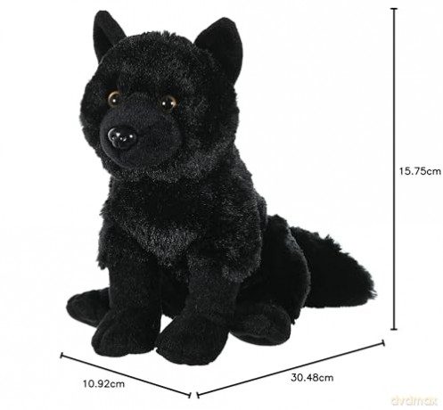 Wild Republic 23075 cuddlekins wolf black Stuffed Animal Plush Toy