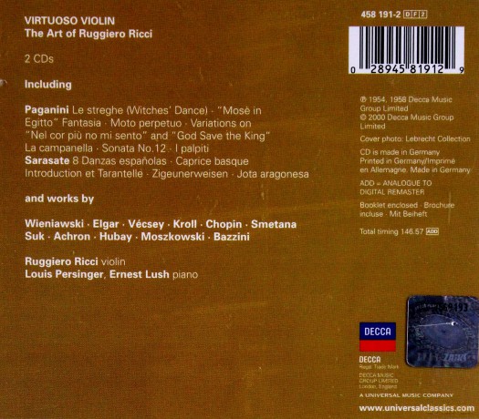 Ruggiero: Virtuoss Violin [2CD]