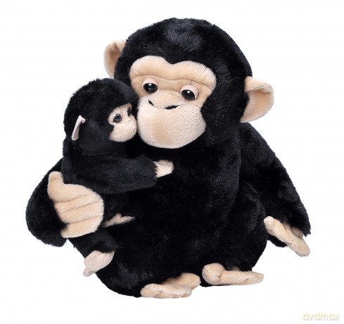 Wild Republic 24091 Mom and Baby Chimpanzee