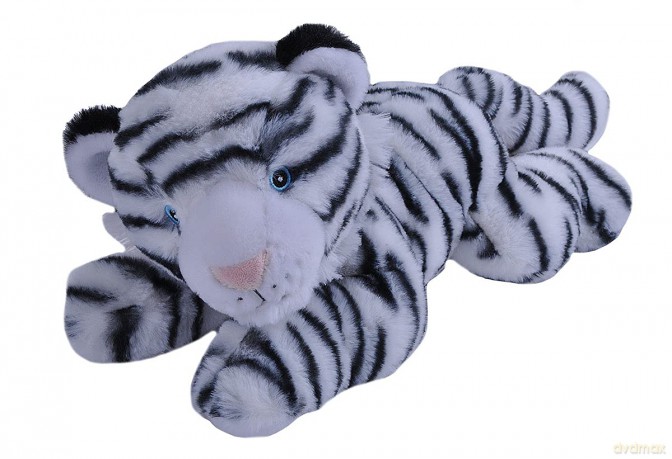 Wild Republic 24730 Ecokins White Tiger Stuffed Animal 12 Inch
