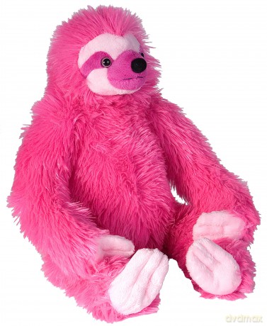 Wild Republic 30 cm Cuddlekins 3-Toed Sloth Plush Toy (Pink)