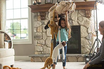 Wild Republic 51 cm Hanging Monkey Chimp Mama with Baby Plush, Chimpanzee