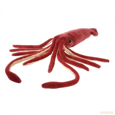 Wild Republic 83198 Squid, 50 cm Giant Plush, Cuddly Soft Toy, Ocean Animals, Red
