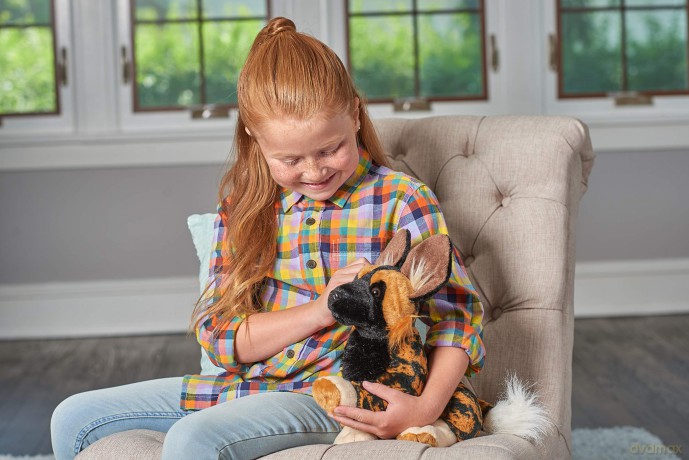 Wild Republic African Wild Dog Plush Soft Toy, Cuddlekins Cuddly Toys, Gifts for Kids 30 cm