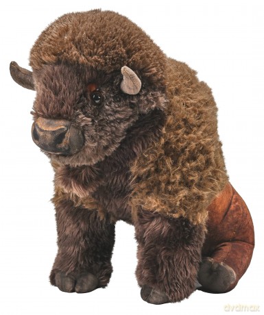 Wild Republic Artist Collection, Bison, Gift for Kids, 15 inches, Plush Toy, Fill is Spun Recycled Water Bottles