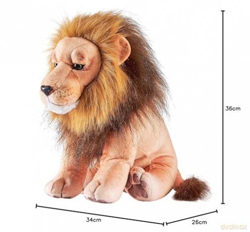 Wild Republic Artist Collection, Lion, Gift for Kids, 15 inches, Plush Toy, Fill is Spun Recycled Water Bottles.