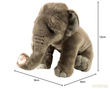 Wild Republic Asian Elephant Plush Soft Toy, Cuddlekins Cuddly Toys, Gifts for Kids 30 cm