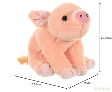 Wild Republic Baby Pig Plush Soft Toy, Cuddlekins Cuddly Toys, Gifts for Kids 20cm