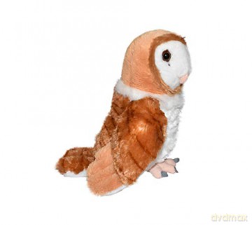 Wild Republic Barn Owl Plush Soft Toy, Cuddlekins Cuddly Toys, Gifts for Kids ,Brown/White,30 cm