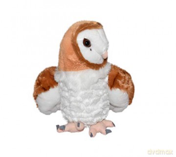 Wild Republic Barn Owl Plush Soft Toy, Cuddlekins Cuddly Toys, Gifts for Kids ,Brown/White,30 cm