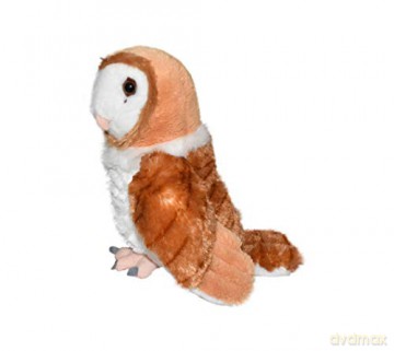 Wild Republic Barn Owl Plush Soft Toy, Cuddlekins Cuddly Toys, Gifts for Kids ,Brown/White,30 cm