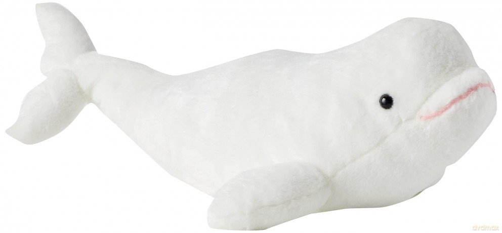 Wild Republic Beluga Whale Plush Soft Toy, Cuddlekins Cuddly Toys, Gifts for Kids ,White,15 cm