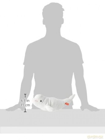 Wild Republic Beluga Whale Plush Soft Toy, Cuddlekins Cuddly Toys, Gifts for Kids ,White,15 cm