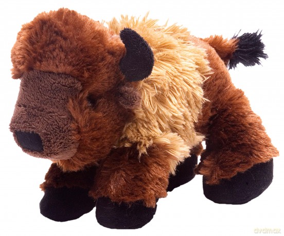 Wild Republic Bison Plush, Stuffed Animal, Plush Toy, Gifts for Kids, Hug'Ems 7 Inches