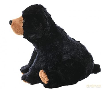 Wild Republic Black Bear Plush Soft Toy, Cuddlekins Cuddly Toys, Gifts for Kids 30 cm