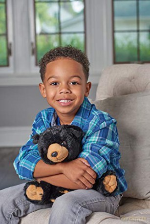 Wild Republic Black Bear Plush Soft Toy, Cuddlekins Cuddly Toys, Gifts for Kids 30 cm