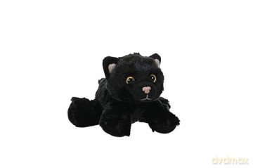 Wild Republic Black Cat Stuffed Animal, Plush Toy, Gifts for Kids, HugEms 7 Inches