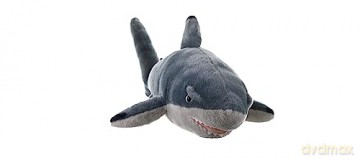 Wild Republic Black-Tipped Shark Plush Soft Toy, Cuddlekins Cuddly Toys, Gifts for Kids 60 cm