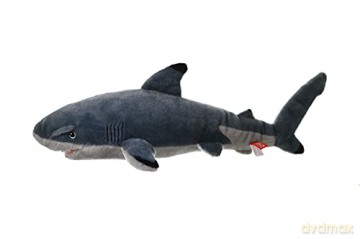 Wild Republic Black-Tipped Shark Plush Soft Toy, Cuddlekins Cuddly Toys, Gifts for Kids 60 cm