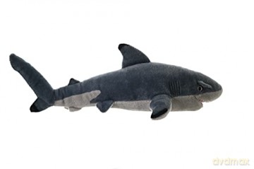 Wild Republic Black-Tipped Shark Plush Soft Toy, Cuddlekins Cuddly Toys, Gifts for Kids 60 cm