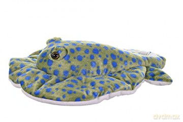 Wild Republic Blue Spotted Ray Plush Soft Toy, Cuddlekins Cuddly Toys, Gifts for Kids 30 cm