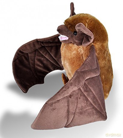 Wild Republic Brown Bat Plush Soft Toy, Cuddlekins Cuddly Toys, Gifts for Kids 30 cm