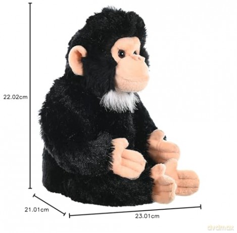 Wild Republic Chimp Plush Soft Toy, Cuddlekins Cuddly Toys, Gifts for Kids 30 cm, Chimpanzee
