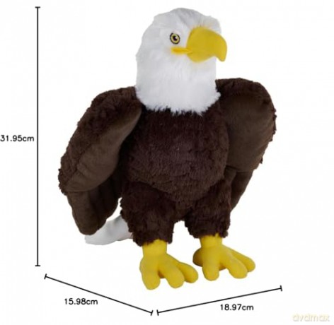 Wild Republic Cuddlekins Eco Bald Eagle, Stuffed Animal, 12 Inches, Plush Toy, Fill is Spun Recycled Water Bottles, Eco Friendly